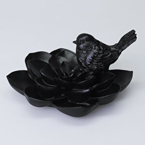 Camellia Kuşlu Aksesuar Siyah
