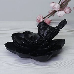 Camellia Kuşlu Aksesuar Siyah