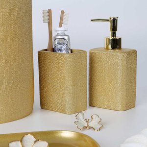 Linen Banyo Seti Altın