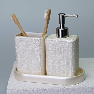 Linen Banyo Seti İnci