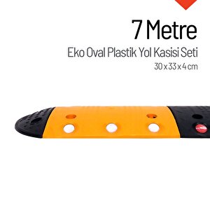 Eko Oval Plastik Hız Kesici Set, Yol Kasisi 7 Metre