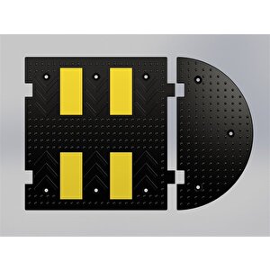 Kauçuk Hız Kesici, Yol Kasisi 50 X 50 X 4,5 Cm