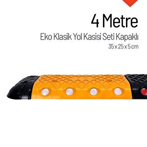 Eko Klasik Hız Kesici Set Kapaklı Plastik, Yol Kasisi 4 Metre