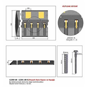 Otopark Kasis Kapanı 50 X 50 X 6 Cm 5 Metre