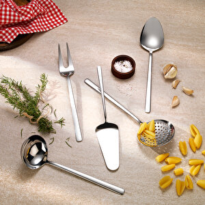 Steely Çelik Servis Seti 5 Parça-gümüş01
