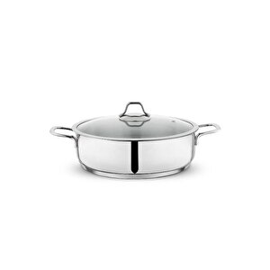 Held Çelik Basık Tencere 30 Cm-2 Parça-inox