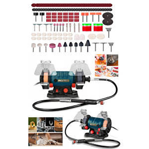 Premium Turbo Motorlu Çark Motoru Devirli Dramel Zımpara Bileme Gravür 115pcs Oyma Taşlama Kiti