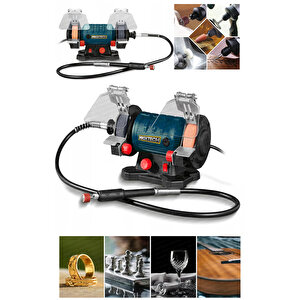 Yüksek Turbo Motorlu Çark Motoru Devirli Dramel Zımpara Bileme Gravü Mengeneli̇ Oyma Taşlama Seti