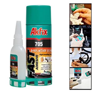 Akfix705 Profesyonel Hızlı Yapıştırıcı 400ml+100gr