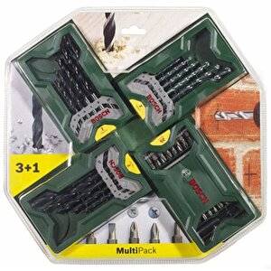 Bosch X-line Mini Ahşap, Beton, Metal, Vidalama Uçlu 3+1 Set 2607017071