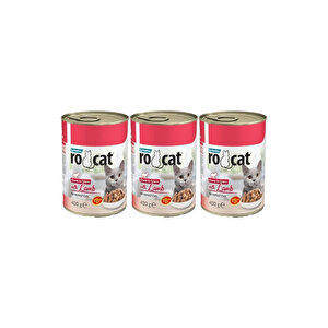 Ro-cat Kuzu Etli Yetişkin Kedi Konservesi 400 Gr X 3 Adet