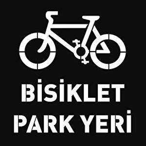 Boyama Şablonu Bisiklet Park Yeri Kompozit 100x100cm