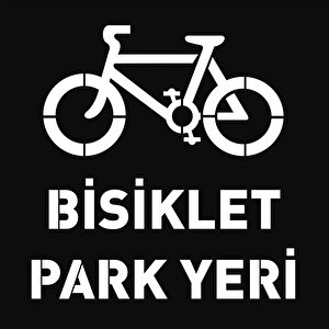 Boyama Şablonu Bisiklet Park Yeri Alüminyum 100x100cm