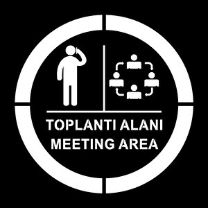 Boyama Şablonu Toplantı Alanı Alüminyum 100x100cm