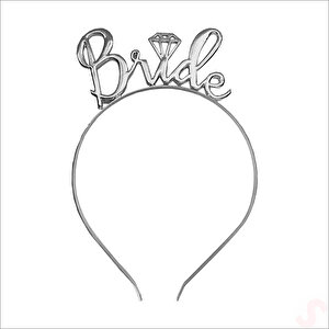 Bride To Be Kuşak Ve Bride Metal Taç Seti - Gümüş