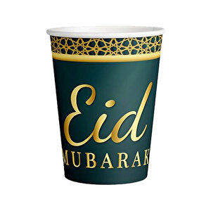Eid Mubarak Karton Bardak - 8 Adet كأس ورقي عيد مبارك