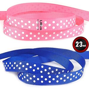 Grogren Kurdele, 1,0 Cm X 23 Mt - Puanlı Mavi̇