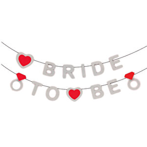Bride To Be Banner, 3,50 Mt, Gümüş