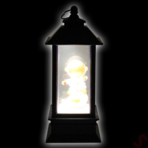 Uçuşan Simli,12,5cm X 5cm Led Işıklı Astronot Fener Küre - D