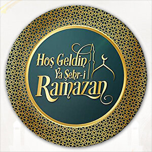 Hoşgeldin Ramazan 22 Cm Karton Tabak - 8 Adet