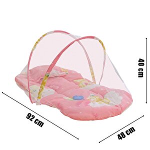 Katlanabilir Bebek Cibinlik Sineklik Seti, 92 Cm - Pembe
