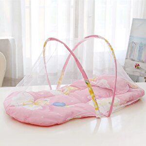 Katlanabilir Bebek Cibinlik Sineklik Seti, 92 Cm - Pembe