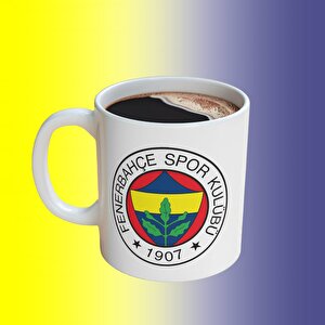 Fenerbahçe Yarım Logo Tek Kişilik  Pamuk Pike Takımı + Kupa Bardak + Silikon Yastık