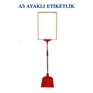 3 Adet Kırmızı Beyaz A5 Ayaklı Fiyat Etiketi Sepet Etiketi Çerçeveli Fiyat Etiketi Eşek Askılık Etiketi215 Kırmızı