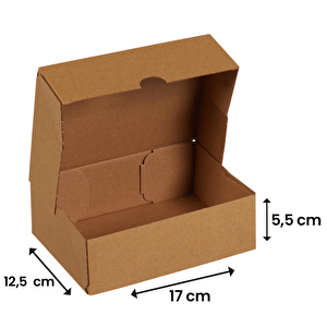 17x12,5x5,5-100 Adet Kesimli Karton Kutu - Internet Ve Kargo Kutusu 100 Adet