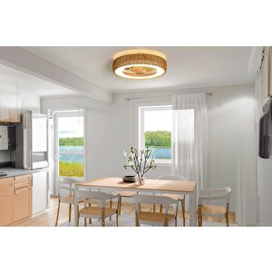 (ORB-VL3) Uzaktan kumandalı ledli tavan vantilatörü  35w dc motor 70w led  sarı 3000k-6500k beyaz
