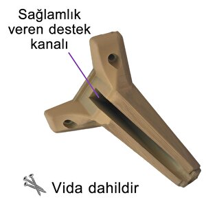 4 Adet Serdivan 15 Cm Açık Ceviz Lüx Mobilya Kanepe Sehpa Ünite Koltuk Ayağı Baza Ayak