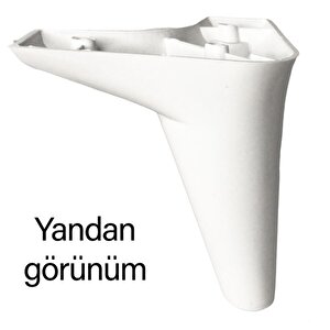4 Adet Zelve 12 Cm Beyaz Lüx Mobilya Kanepe Sehpa Ünite Koltuk Ayağı Baza Ayak
