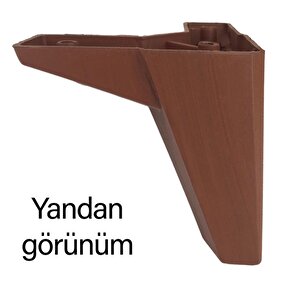 4 Adet Serdivan 12 Cm Ceviz Ahşap Desenli Lüx Mobilya Kanepe Sehpa Ünite Koltuk Ayağı Baza Ayak