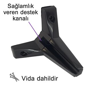 8 Adet Serdivan 12 Cm Siyah Lüx Mobilya Kanepe Sehpa Ünite Koltuk Ayağı Baza Ayak