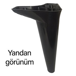 8 Adet Zelve 20 Cm Siyah Lüx Mobilya Kanepe Sehpa Ünite Koltuk Ayağı Baza Ayak