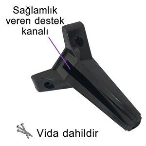 4 Adet Serdivan 15 Cm Siyah Lüx Mobilya Kanepe Sehpa Ünite Koltuk Ayağı Baza Ayak