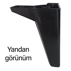 4 Adet Serdivan 15 Cm Siyah Lüx Mobilya Kanepe Sehpa Ünite Koltuk Ayağı Baza Ayak