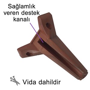 4 Adet Serdivan 15 Cm Ceviz Ahşap Desenli Lüx Mobilya Kanepe Sehpa Ünite Koltuk Ayağı Baza Ayak