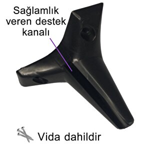 4 Adet Zelve 12 Cm Siyah Lüx Mobilya Kanepe Sehpa Ünite Koltuk Ayağı Baza Ayak
