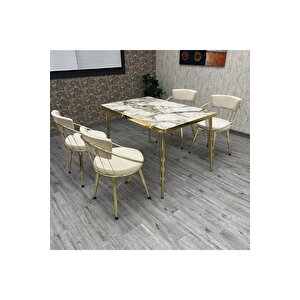 Lal 80-120 Ck Gold Mutfak Masası Takımları ,  4 Kişilik  Mutfak Masası Takımı