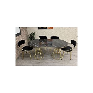 Mutfak Masası Takımı ,salon Masası Takımı, 6 Kişilik Venüs Gold Salon Masası Takımı