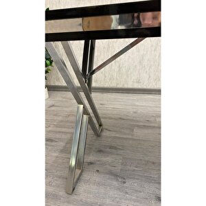 Mutfak Masası Takımı, Salon Masa Takımı,6 Kişilik Mutfak Masısı Takımı Gümüş Benchli Masa Takımı
