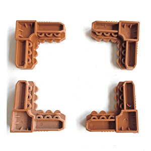 17x25 Mm Sineklik Köşe Takozu 10 Adet Kahverengi Renkli