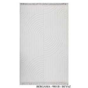 Dekoratif Bergama Serisi Salon Oturma Odası Mutfak Kesme Yolluk Makine Halısı 9801a 80x300 cm