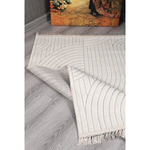 Dekoratif Bergama Serisi Salon Oturma Odası Mutfak Kesme Yolluk Makine Halısı 9801a 80x300 cm