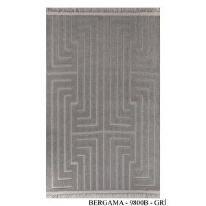 Dekoratif Bergama Serisi Salon Oturma Odası Mutfak Kesme Yolluk Makine Halısı 9800b 160x230 cm