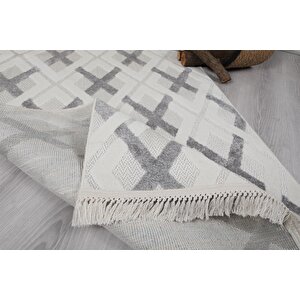 Dekoratif Bergama Serisi Salon Oturma Odası Mutfak Kesme Yolluk Makine Halısı 9804a 100x200 cm
