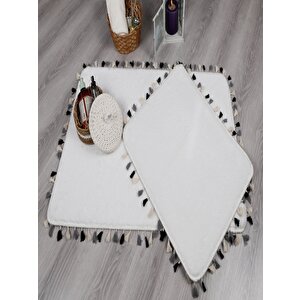 My Evilla Modern Dekoratif Multi Saçaklı Klozet Takımı 60x100
