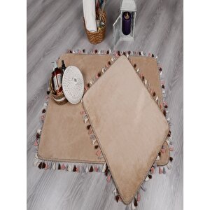 My Evilla Modern Dekoratif Multi Saçaklı Klozet Takımı 60x100