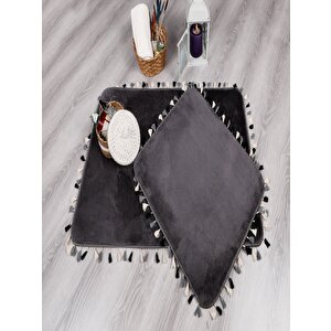 Modern Dekoratif Multi Saçaklı Klozet Takımı 60x100 60x100 cm